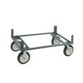 Nexel 48 x 24 in. Chrome Dolly Base with 8 x 2 in. Pneumatic Casters, Gray WDB4824R